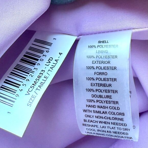 NWT Vince Camuto Flaire sleeve broder print dress in Lavender Size 4 - Picture 14 of 15
